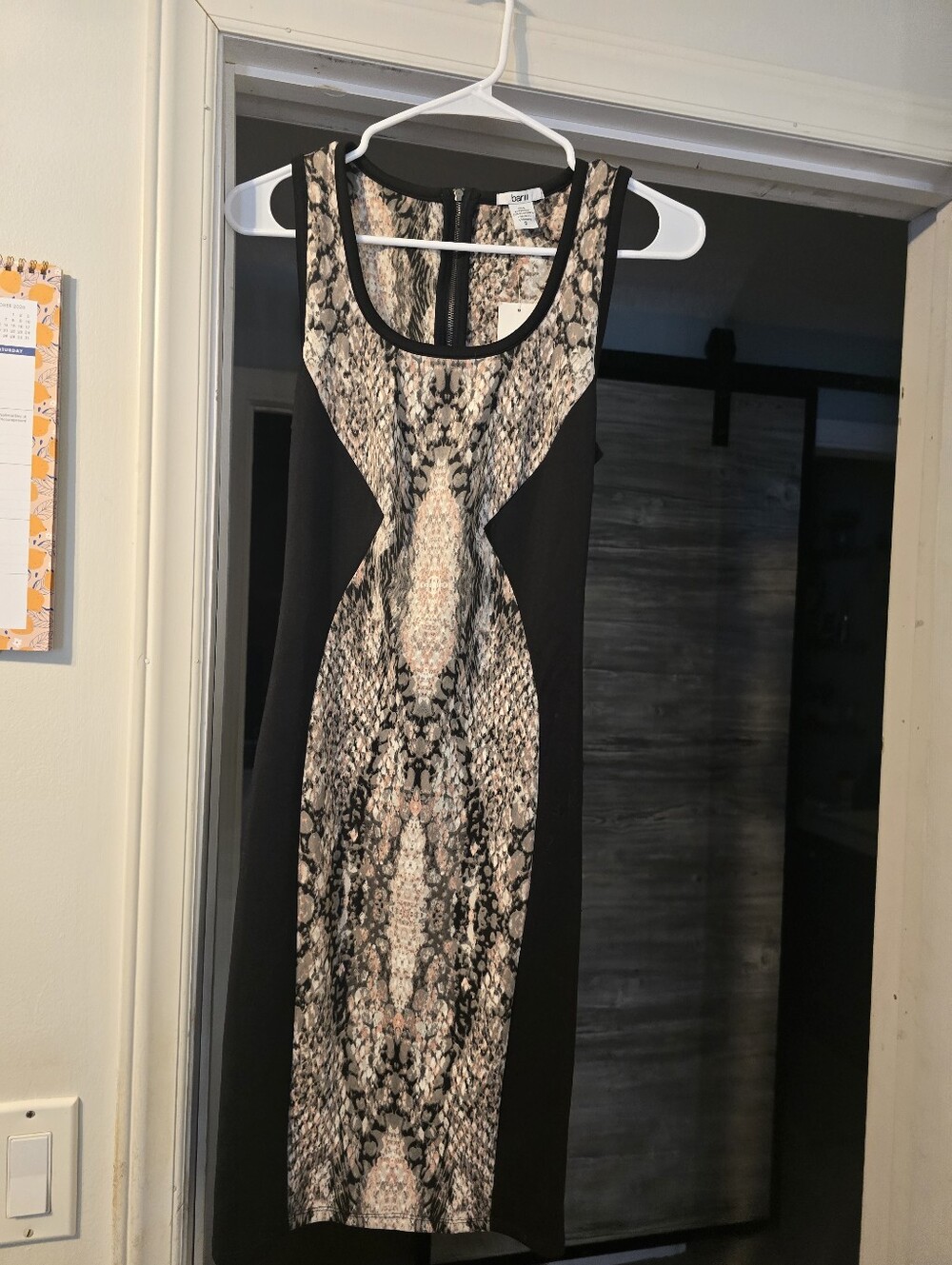 NWT Bar III Snakeskin Bodycon Midi